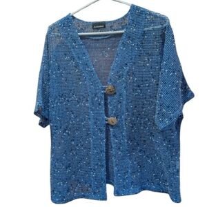Initiatives Women's Textured Blue Blouse